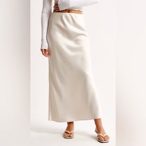 Abercrombie Satin Column Maxi Skirt